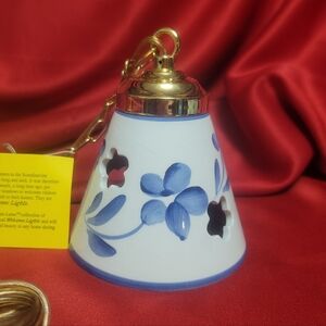 Blue White Elegant Blue and Gold Light Scandinavian Welcom Light Vintage